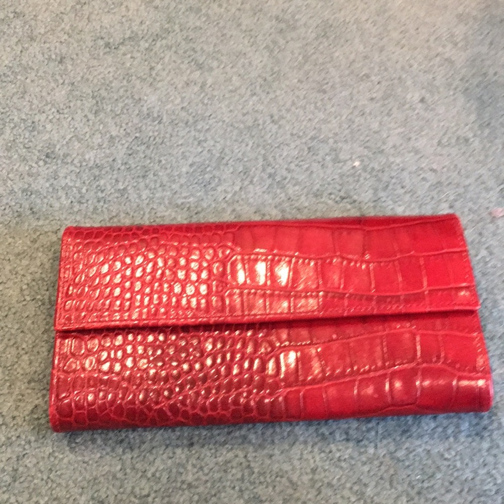 Furla red leather wallet